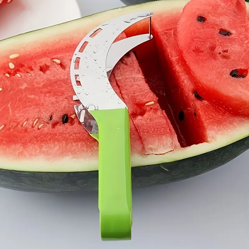 Stainless Steel ABS Watermelon Slicer, Multi-Functional Fruit Divider for Effortless Large Fruit & Vegetable Slicing, Dual Use as Lemon Squeezer