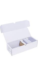 Trading-Card Storage Box, 8-Pack • 1000 Count Corrugated Cardboard Storage Box with dividers & labels for TCG/Magic/Mtg storage and Collection, 14.4 INCH Horizontal