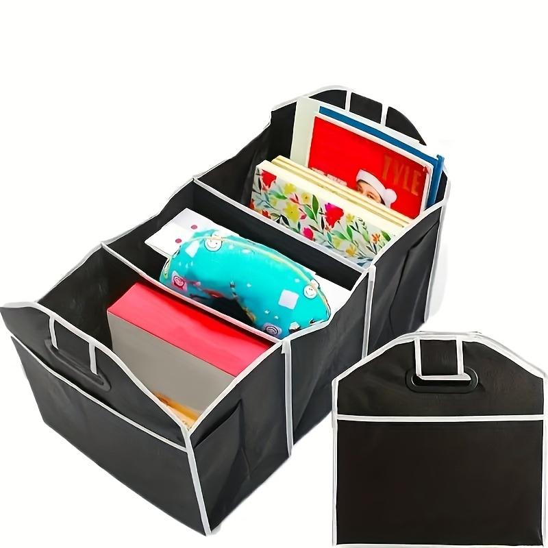 Large-Capacity Foldable Car Trunk Storage Bag with 3 Compartments, Waterproof & Universal Portable, for SUVs, Sedans, Trucks Storage Box(FS)