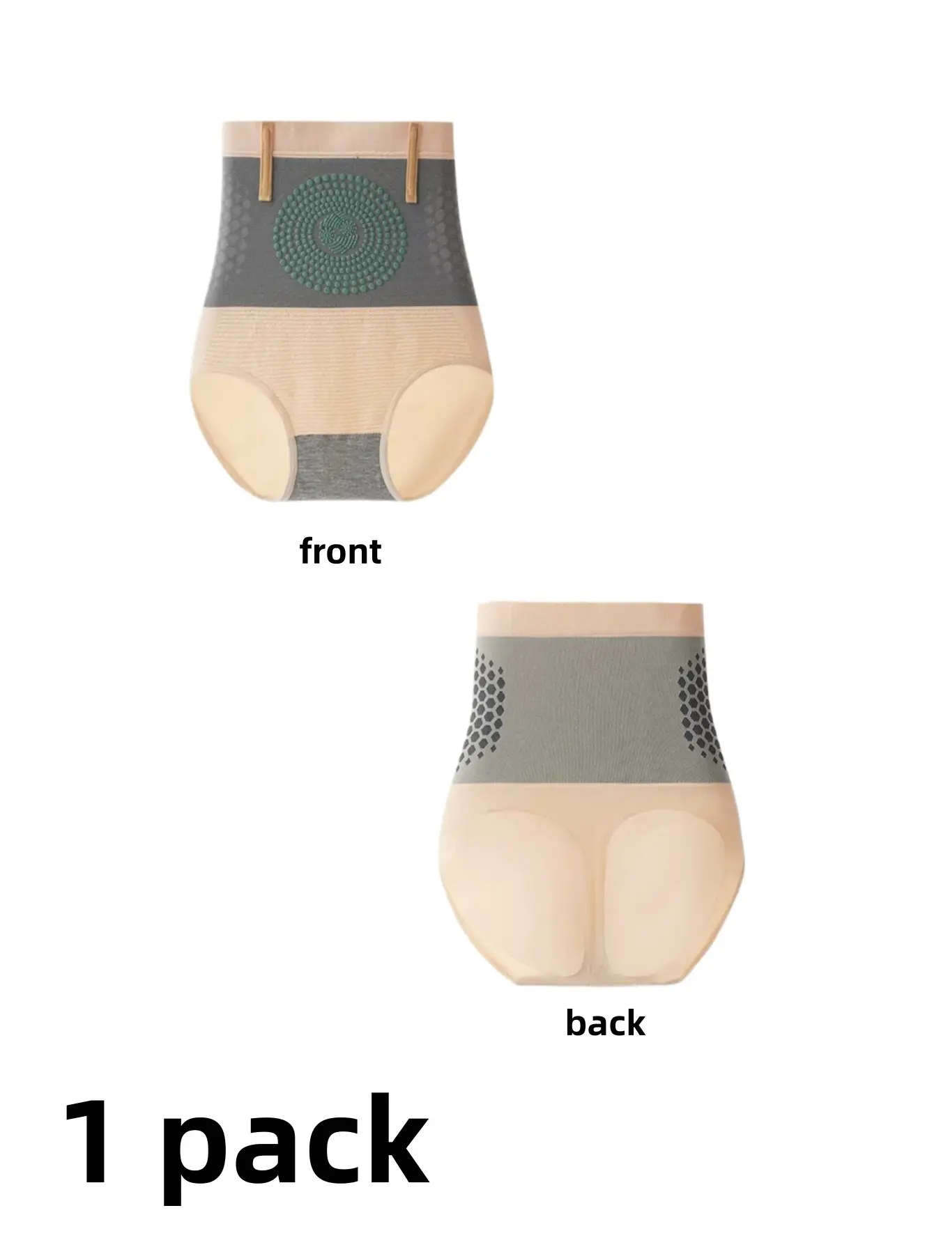 Peach Color Underwear, High-Waist Comfortable Seamless Triangle Panties, Elastic Waist, All-Seasons, Sexy Style, High Rise Panties