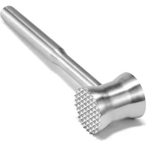 304 Stainless Steel Meat Tenderizer Mallet, Meat Hammer Dishwasher Safe with Storage Bag & Gift Box, Dual Sided Chicken Pounder for Steak, Beef, Poultry, Heavy Duty Kitchen Mallet