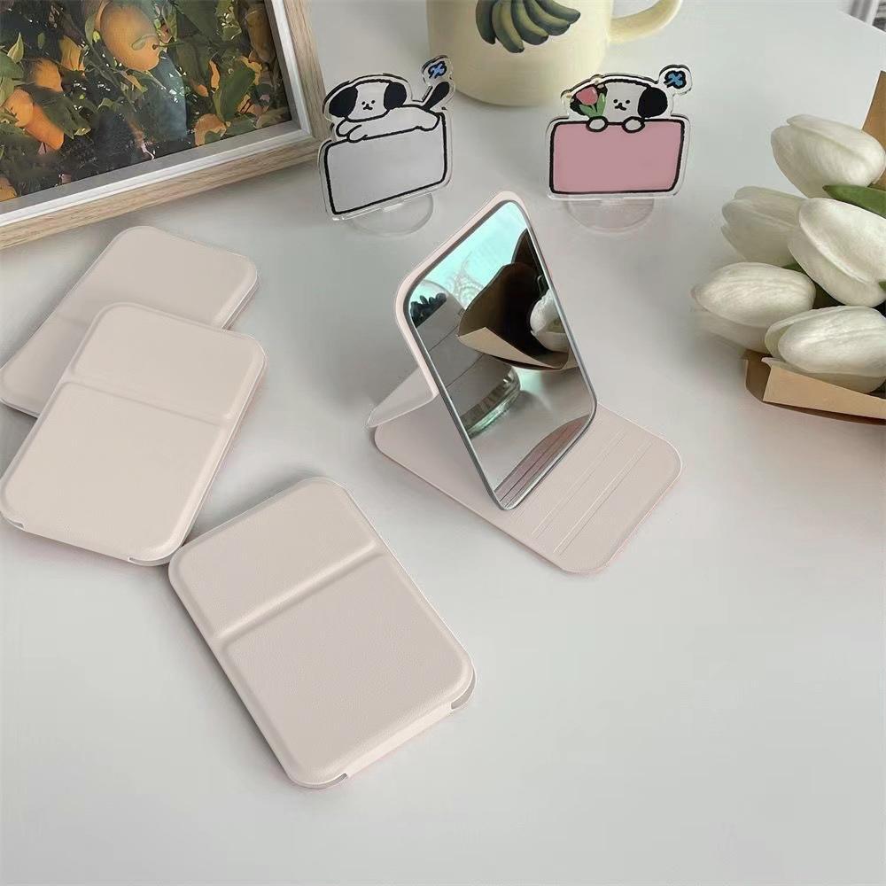 Portable Makeup Mirror, Simple Foldable Desktop Vanity Mirror, Mini Travel Mirror, Dormitory Tabletop Mirror, Portable Folding Mirror, Single Item