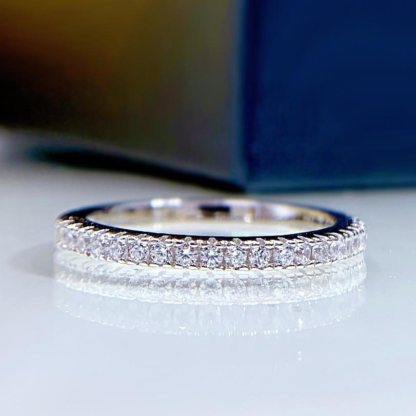 6A Cubic Zirconia S925 Sterling Silver Full Ring 6A Cubic Zirconia Ring fashion jewelry accessory woman girl promise ring-300(50%)