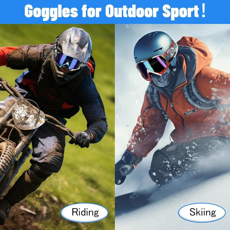 Motocross Goggles ATV Dirt Bike Motorcycle Goggles Bike Riding Goggles UTV MX OTG Offroad Goggles Anti Fog UV Dustproof Racing Skiing Goggles For Adult Youth Kids