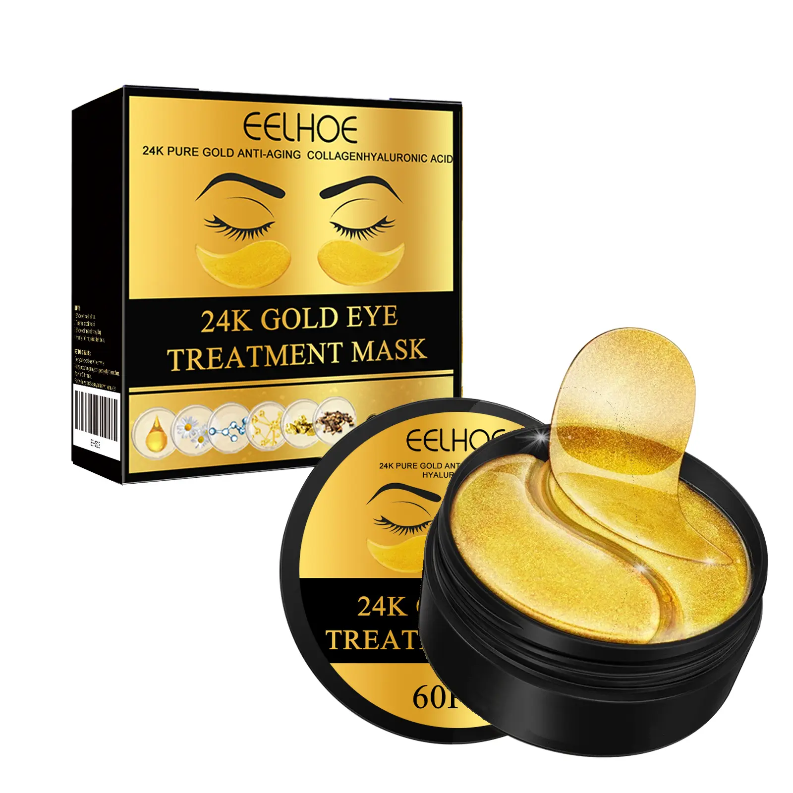 EELHOE Eye Mask Patches, Gentle Hydrating Skincare for Firming, Lifting, Tightening Delicate Under-Eye Skin, Nourishing Anti-Wrinkle Treatment,cooling,cream,Mini,Marine,Algae,Aging Eye Patch,Waterproof,Fairy,Lash,Extension,Kit,eyepha,eyeserum,dark,circles