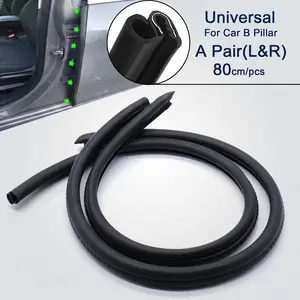 Car Door Seal Strip - 2PCS 80cm B-Pillar Seal Strip, Automotive Rubber Frame with Buckle EPDM Gasket Weather Stripping for Soundproofing, Dustproof Noise Reduction Edge Trim,Universal for Cars, Trucks, SUV, RVs Car Accessories Car Door-YY1