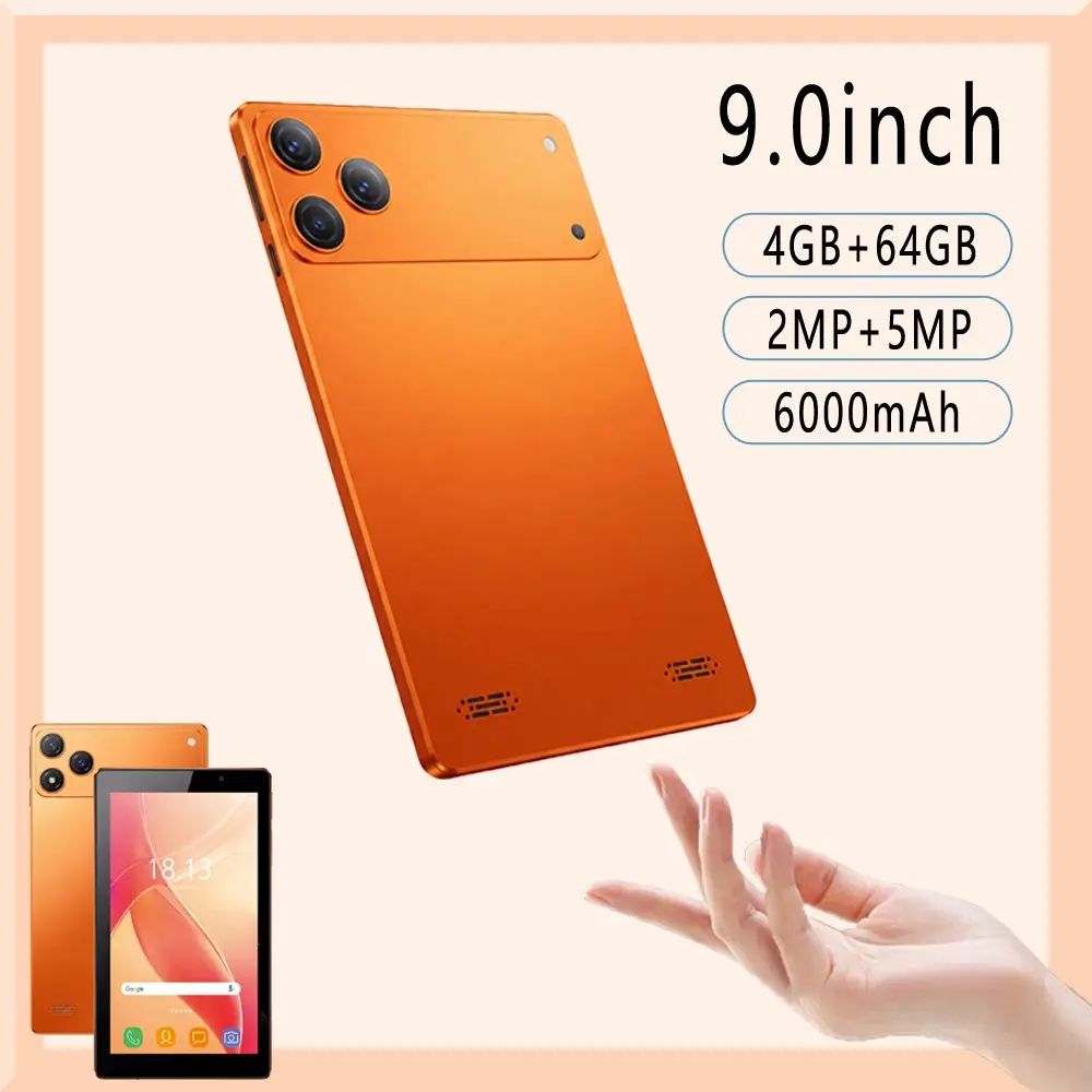 New 9-inch tablet Android 13 4GB RAM 64GB ROM WiFi Touchscreen Tablet supports WIFI Bluetooth function Parents can control pre installed educational learning software Dual camera MTK 8-core Ramadan children's gift