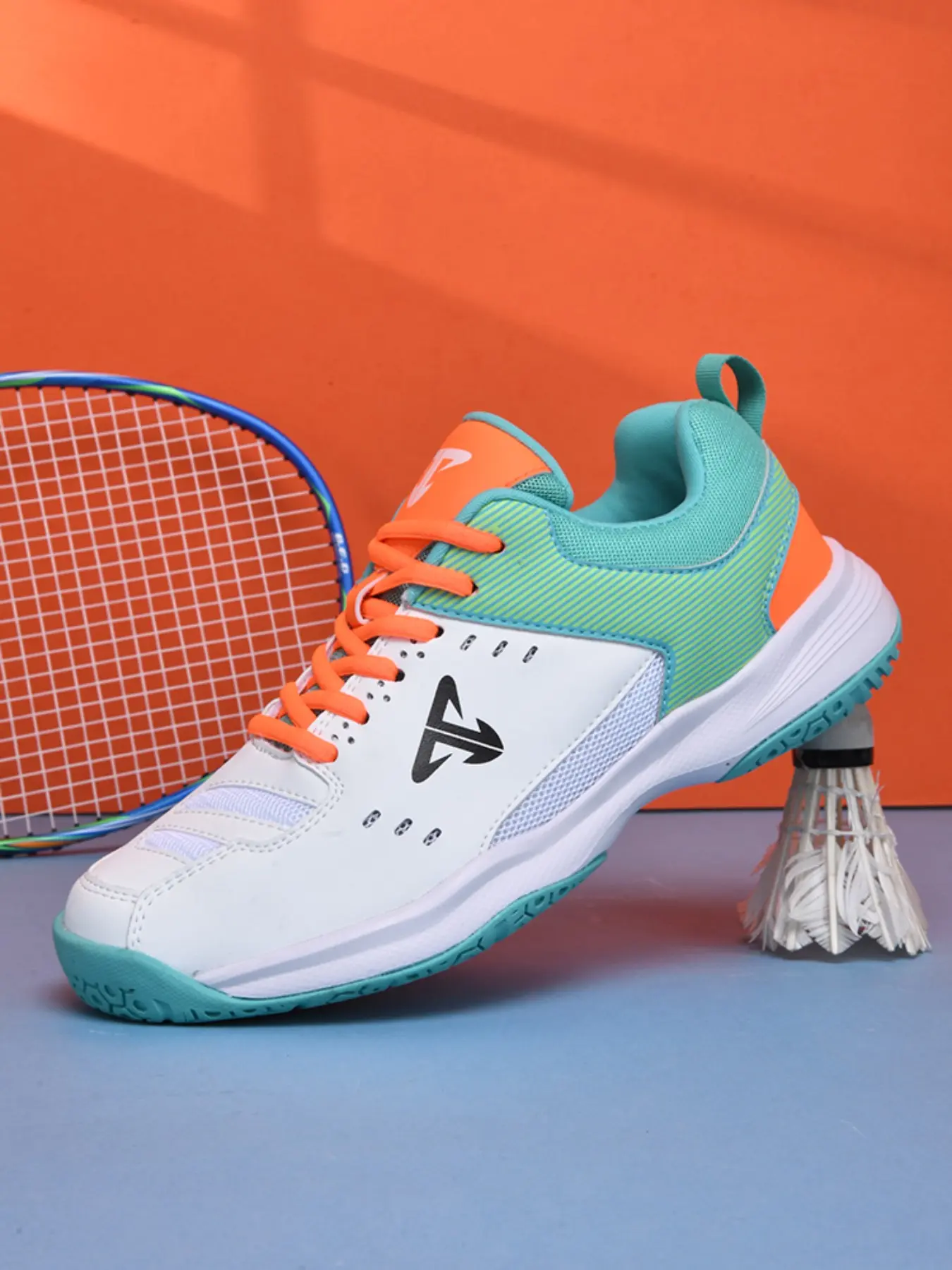 Unisex Professional Badminton Shoes, Wide Fit, Breathable Mesh, Anti-Slip, Durable, Shock Absorption, Indoor Outdoor, Men's Sports Shoes