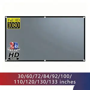 16:9 High Definition metallic Anti-light Projector Screen, Portable Foldable HD Projector Screen, Projector Accessories for Home Office