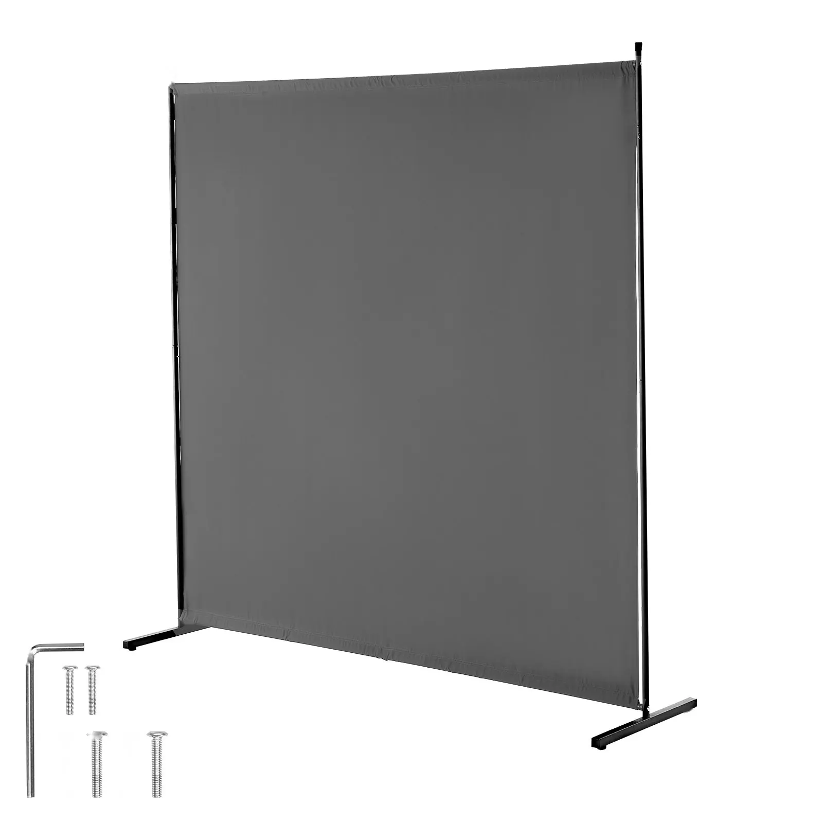 Room Divider Freestanding Panel, Single Panel Privacy Screen For Indoor Use, 6-Foot Partition Wall For Room Separation, Ideal For Office, Living Room, Bedroom, Home Office, Studio Apartment, Grey