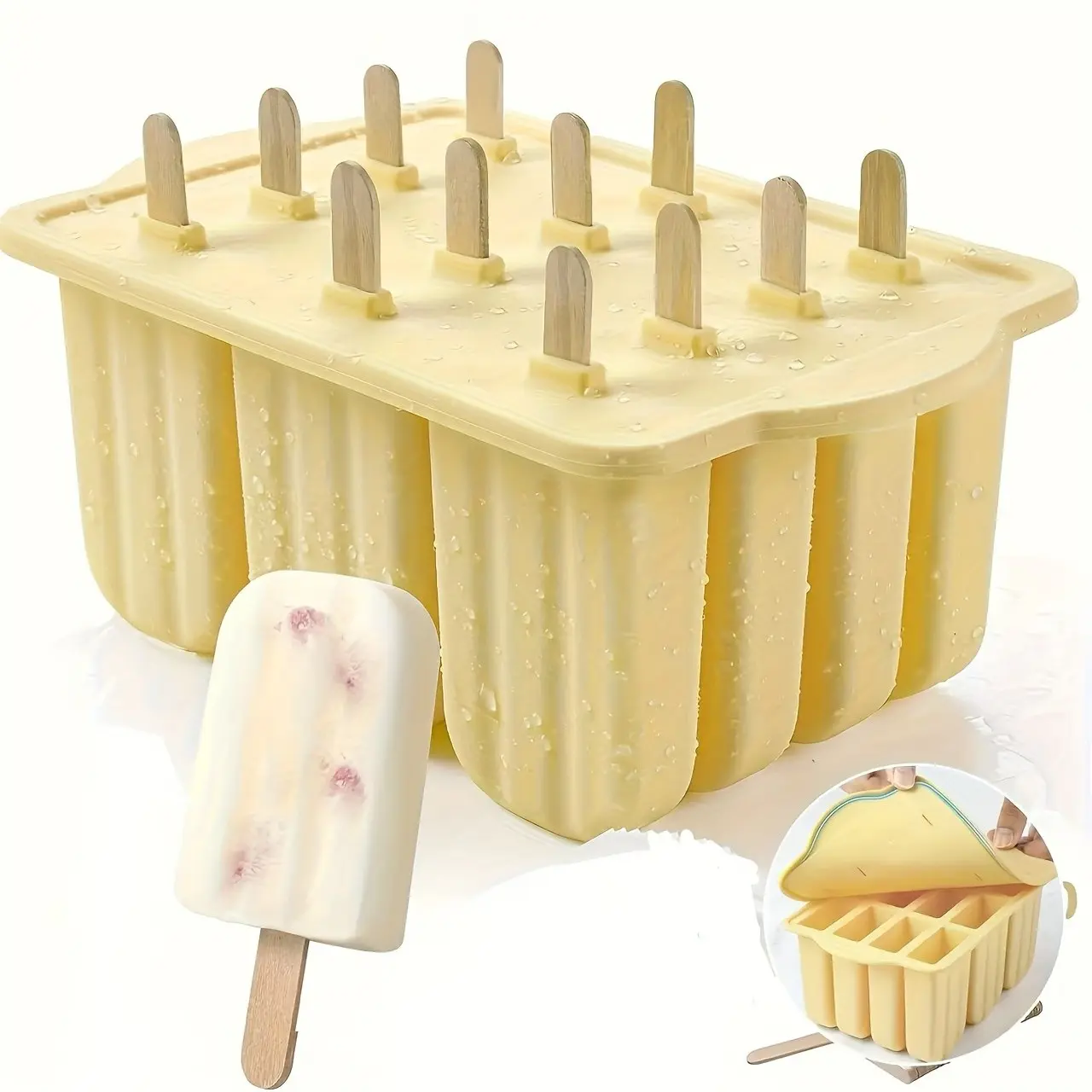 1 Set of Ice Pop Molds, Silicone Ice Pop Molds, Creative Ice Cream Molds, Frozen Cube Trays, Safe Jelly Molds, Kitchen Supplies, Popsicles Molds