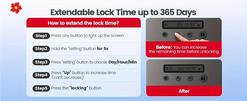 New Metal Time Lock Box Phone Lock Box Timer Timed.safe