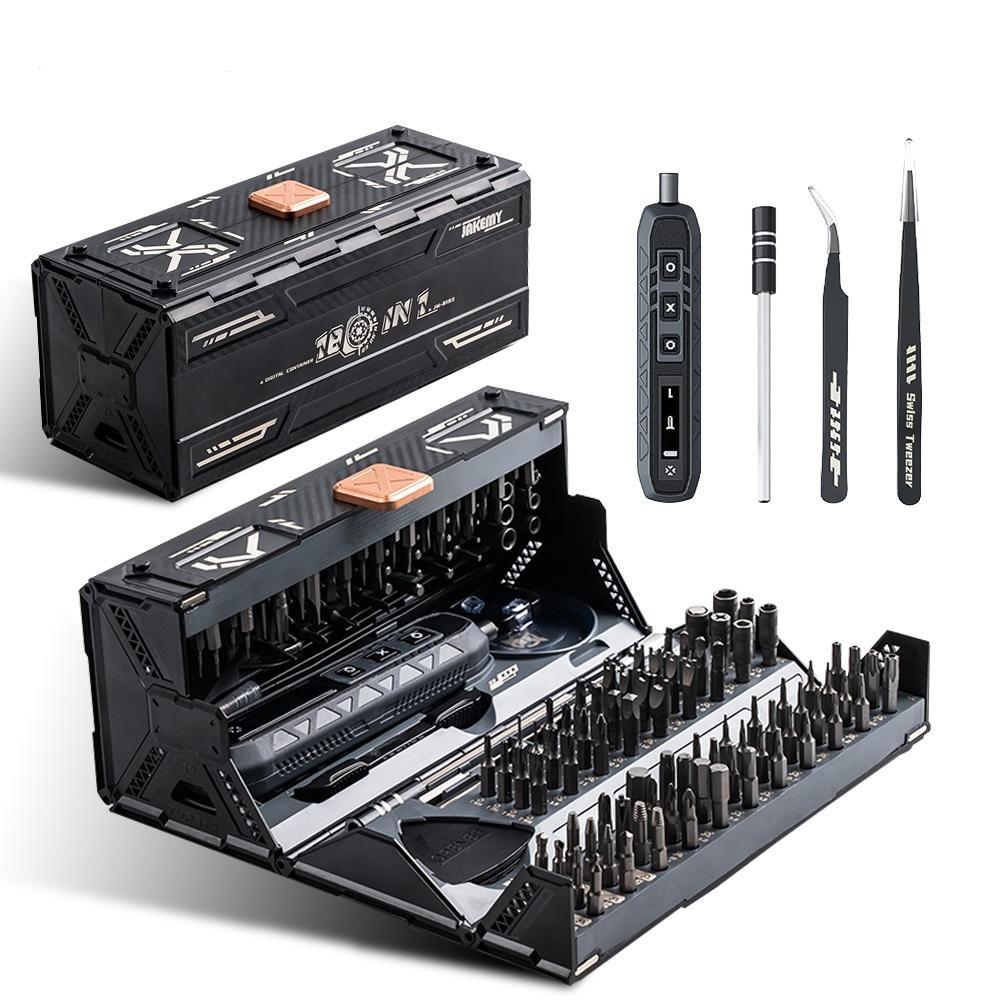 181 in 1 Electric Screwdriver Set, USB Rechargeable Electric Screwdriver with 3 Torque Settings, Professional Repair Tool Kit for Phone/Laptop/Camera/Watch
