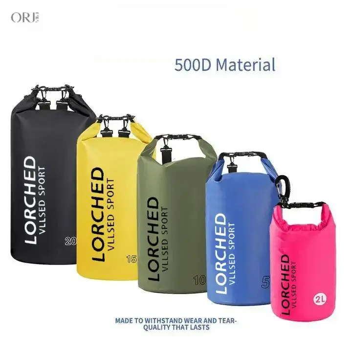 Roll Top Waterproof Dry Bag, Durable PVC Floating Sack with Padded Strap for Men & Women, 2L-20L Sizes for Kayaking