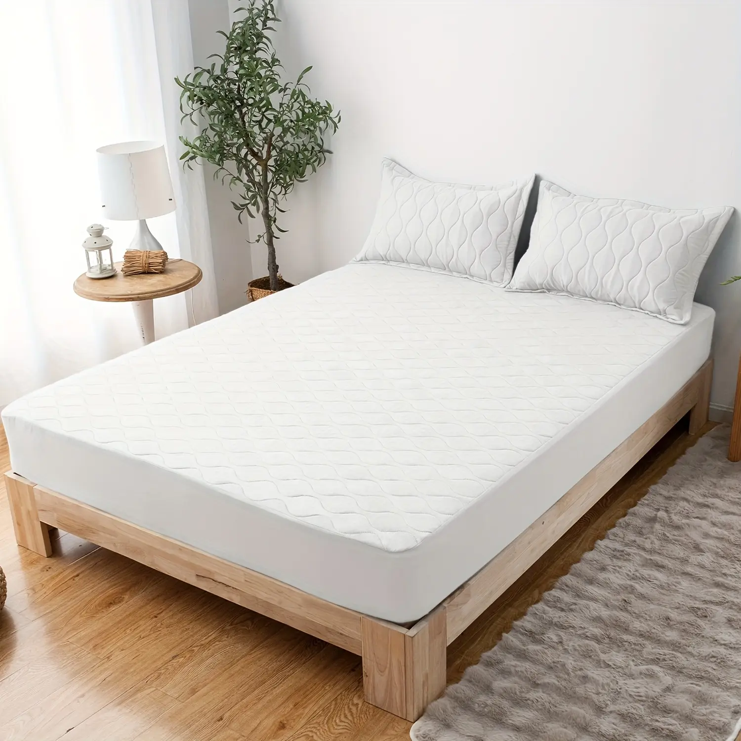 1pc Multi-Color Solid Waterproof Mattress Protective Cover (Without Pillowcase & Pillow Core) Soft Comfortable Anti-Dirt Anti-Scratch Bedding Cover for Bedroom, Guest Rooms Autumn Use