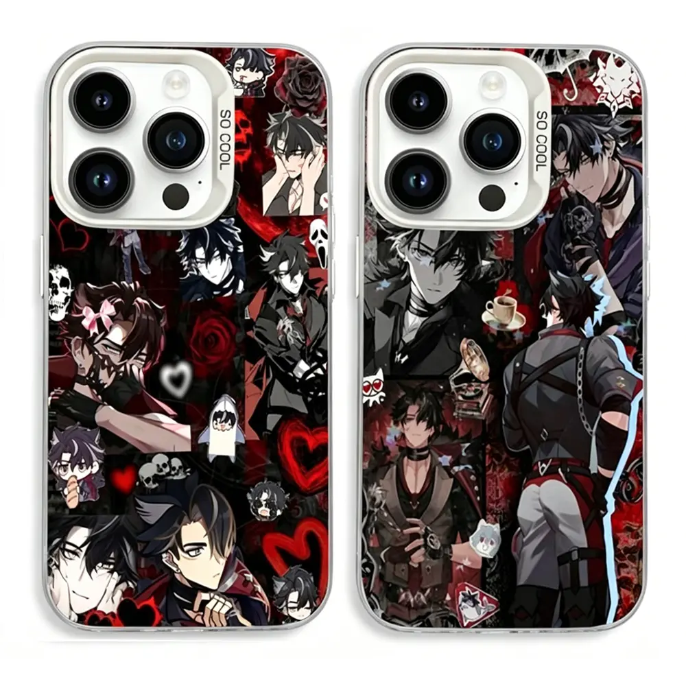 Genshin Impact Wriothesley Eco-Friendly Smartphone Case - White Candy Matte, Shockproof Cover for iPhone 17 Air,16 Pro Max,15,14 Plus,13,12,11 Mobile Phone Accessory