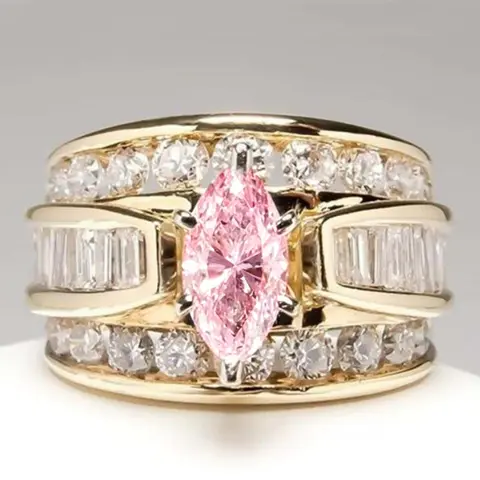Fashion Artificial Crystal Decorated Ring, Exquisite Trendy Ring, Wedding Engagement Party Accessories for Women, Trendy Accessories for Party and Daily Life #GLOBAL PICKS