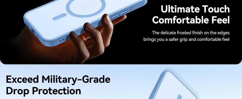 Phone case compatible with iPhone 17 16, 15 14, 13, 12, 11 Pro Max Air, light blue