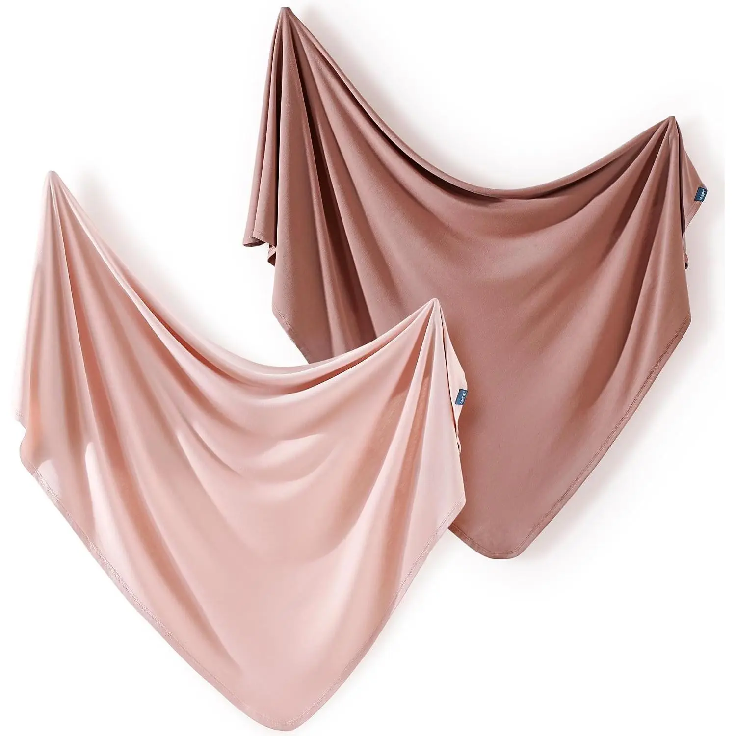 2 Pack Newborn Swaddle Blanket, Ultra Soft Stretchy Jersey Knit Extra Large Size 33 x 44 Receiving Blankets for Easy Swaddling Baby Snug and CozyGift