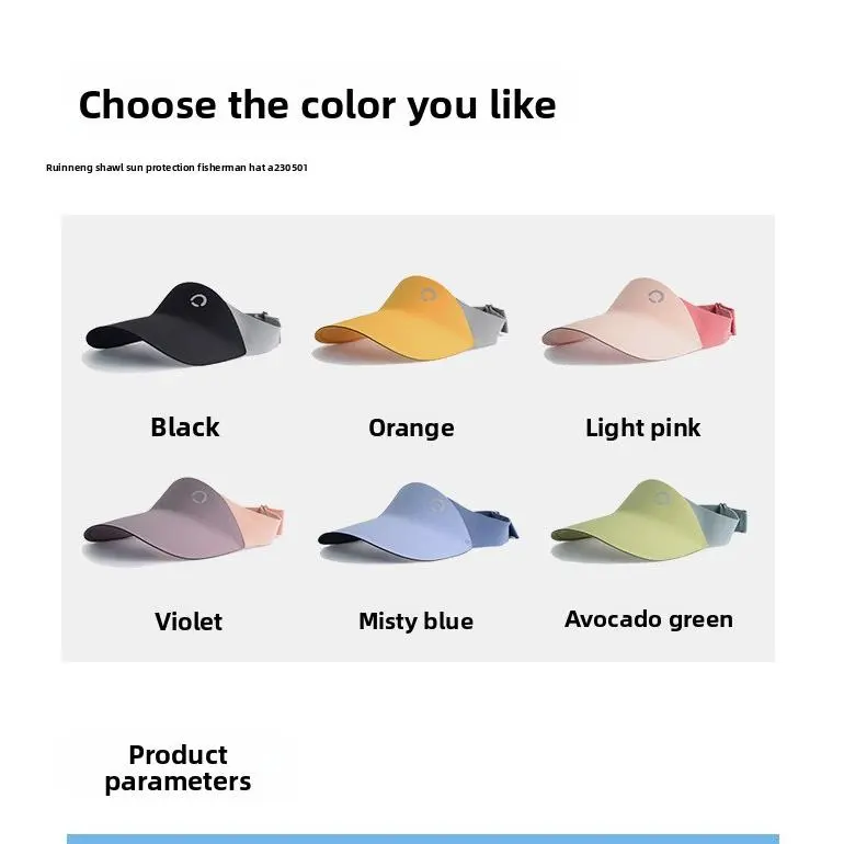 1-Piece Seamless Visor Hat, Empty Top Design for Kids & Adults, Ideal for Running & Cycling (Sports & Outdoor Accessory)