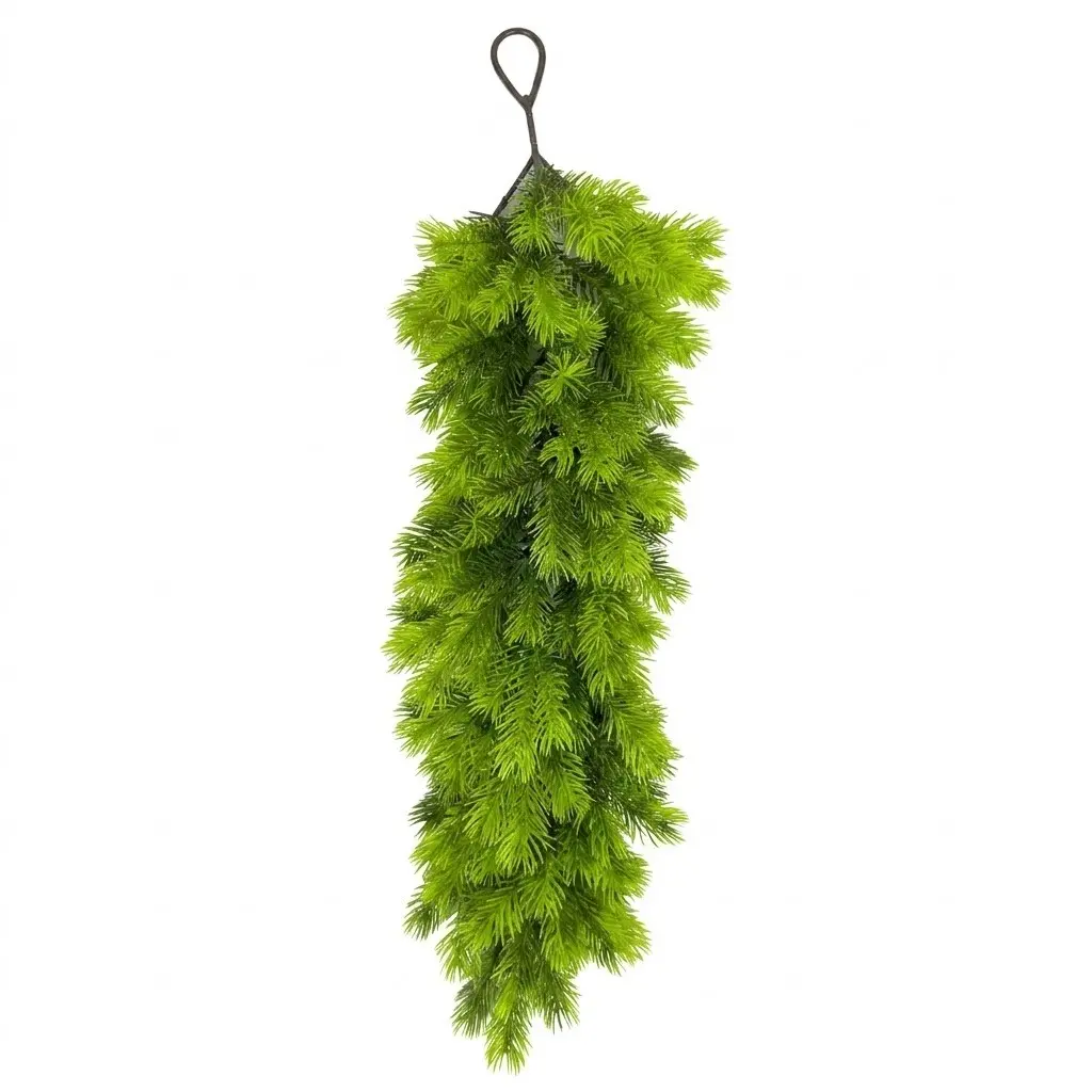 1 piece realistic artificial Christmas pine needles in green. Suitable for indoor and outdoor Christmas decorations, wall hangings, vine hangings, wreaths, and all seasons. Suitable for homes, weddings, parties, gardens, patios, doors, and wall hangings.