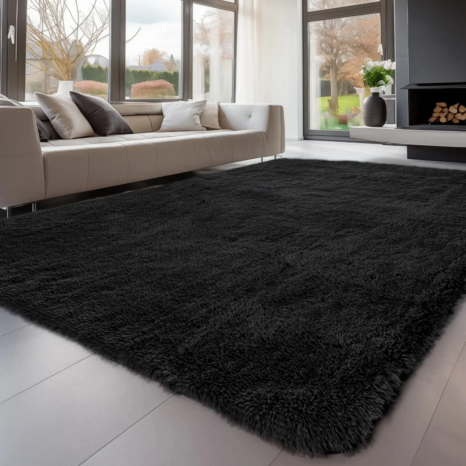 Shag Area Rugs for Bedroom Living Room,Ultra Soft Fluffy Area Rugs for Dorm, Indoor Carpet Nursery Rugs for Kids Room Home Decor, Fluffy Modern Rug