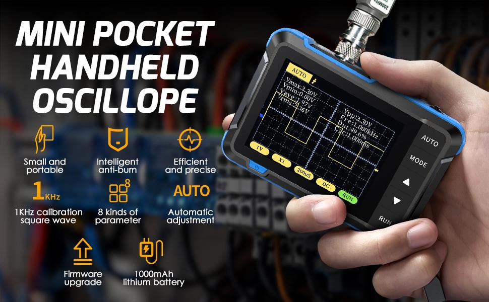 Oscilloscope Multimeter, DSO152 2.8" TFT Kit - Automotive Oscilloscope, 2.5MS/s High Sampling Rate, 200KHz Bandwidth, Trigger Function Auto/Normal/Single