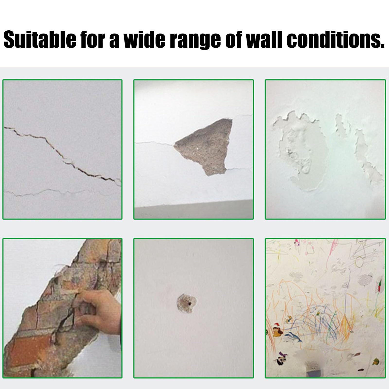 3Pcs Efficient Drywall Repair Kit with Scraper, 2026 Upgrade Quick Drying Wall Repair Paste for Cracks and Holes, Multi Functional Wall Mending Agent for DIY Home Fix