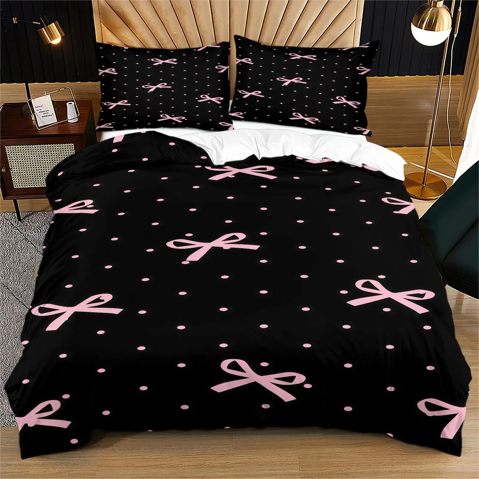 Butterfly print pattern duvet cover set, including 1 duvet cover and 1 or 2 pillowcases, without a core or pillow, suitable for bedroom or dormitory bedding set, suitable for gift giving or personal use