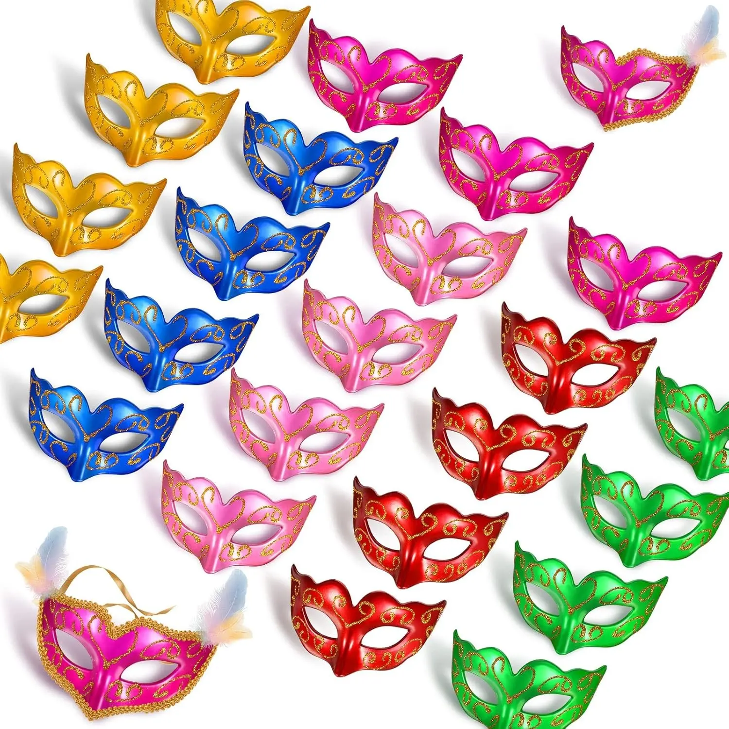 24/48 Pcs Mini Mask Masquerade Small Masquerade Mask Party Decor Decorative Cake Topper Venetian Centerpiece Decor