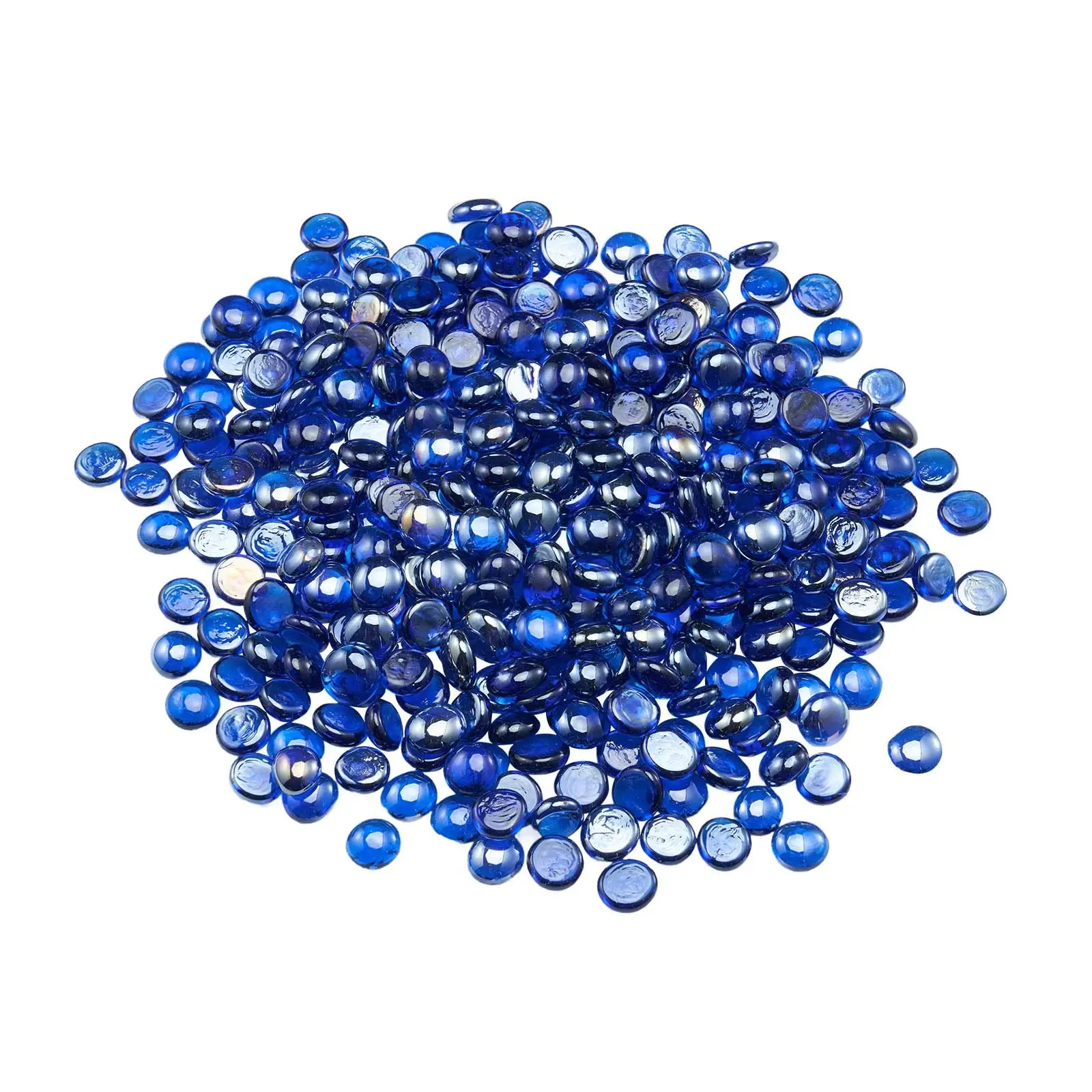VEVOR Fire Glass, 10LBS/4.5KG High-Temperature Resistant Fireplace Rocks, 3/4-Inch/ 19.05 mm Reflective Smokeless Firepit Glass Beads, High Luster Stone Landscaping for Fire Pit Table, Cobalt Blue