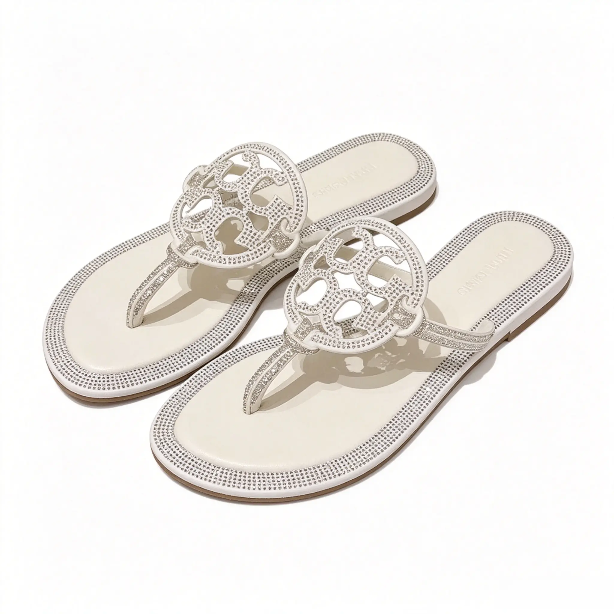 Women's Miller Crystal-Decor Design Footwear - Crystal-Embellished Flip-Flop Walking Shoes for Summer Sports & Outdoor Water Activities