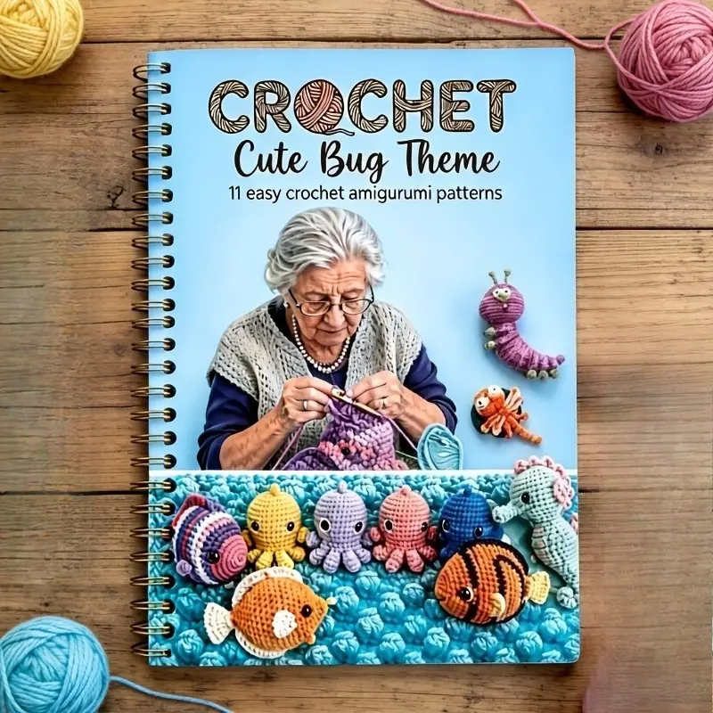 1Pc A5 Crochet Plush Toy Pattern Tutorial Notebook: Easy To Learn Guide, Including Detailed Steps | Quick and Easy To Learn Crochet Tutorial | Ideal Plan Page for Crochet Enthusiasts, Suitable for Beginners To Learn While Making Notes Notebook