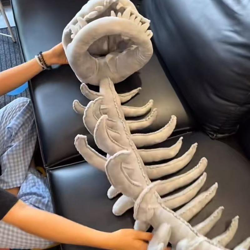 New dinosaur skeleton funny hood hat children's plush toys boys doll funny skeleton cross-border