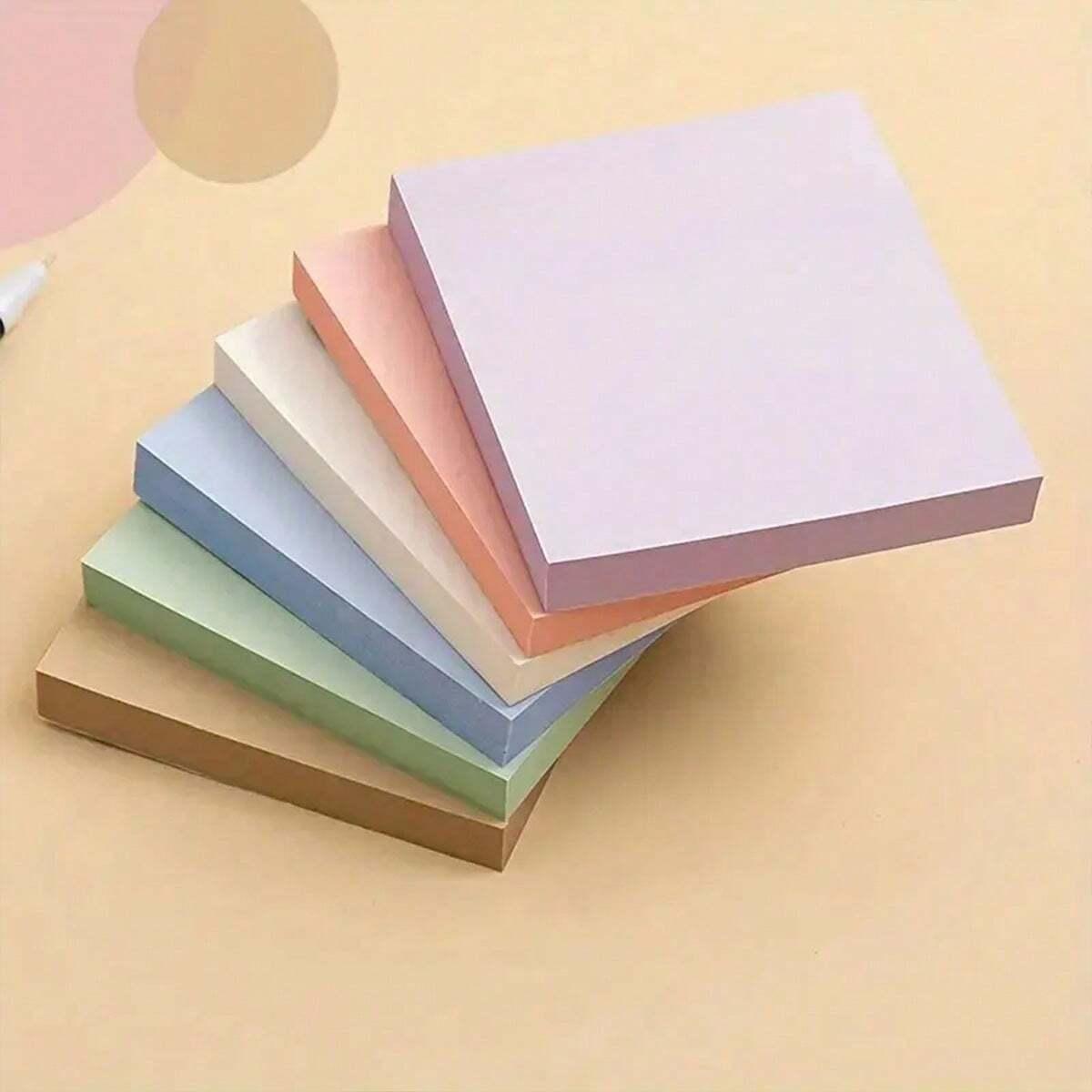 Square Sticky Note, 100 Sheets Morandi Color Sticky Note, Colorful Student Stationery Message Note, Office Supplies, Office Can Be Pasted Hand-tear Sticky Note