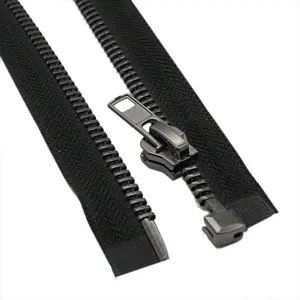#8 20 Inch Separating Jacket Zipper Black Nickel 50.8cm Metal Zipper Heavy Duty Metal Zippers for Jackets Sewing Coats Crafts (20" Nickel)