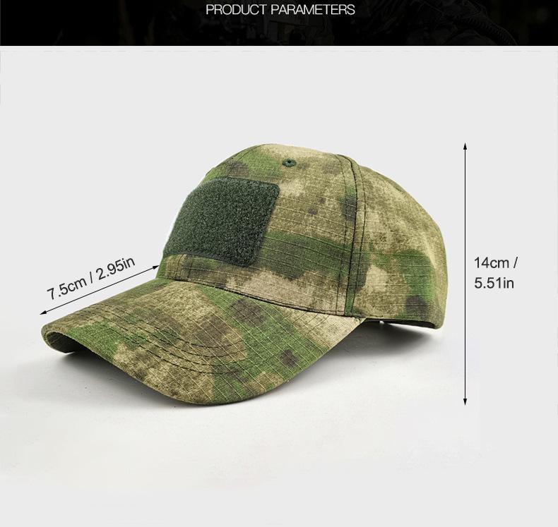 Tactical Camo Baseball Cap for Men & Women, Adjustable Military Dad Hat with Velcro Patch for Outdoor, Hiking, Hunting