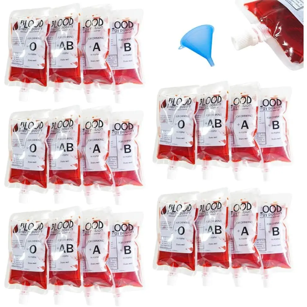 20 Pack  Bags for Drinks,8.5oz Anti-Leak Bags with Cap,  Grade Bag,Decoration Cups for Halloween and Christmas