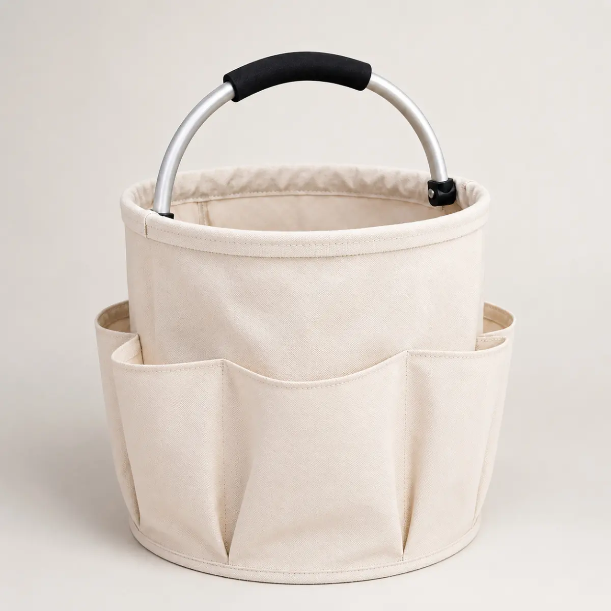 Collapsible Storage Basket with Handle, Foldable Portable Organizer for Picnic, Beach, Camping & Home Use