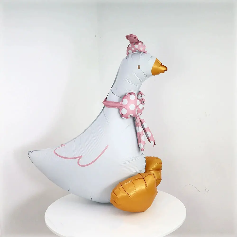 Cute Cartoon Polka Dot Bow Tie Duck Aluminum Foil Balloon, Birthday Wedding Party Decoration, Family Gathering Photo Prop