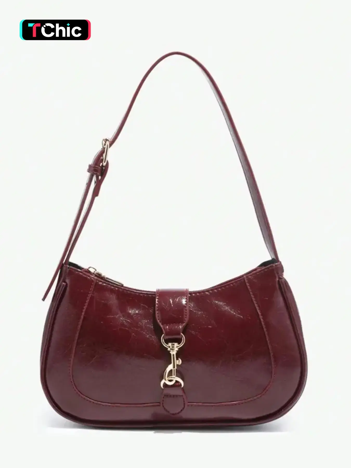 Elegant and luxurious texture, exquisite Wind Moon Tooth Underarm Bag, simple and stylish individual shoulder bag, Casual Daily Commuter Bag, retro versatile, can accommodate mobile phones, lipstick, suitable for commuting and gatherings