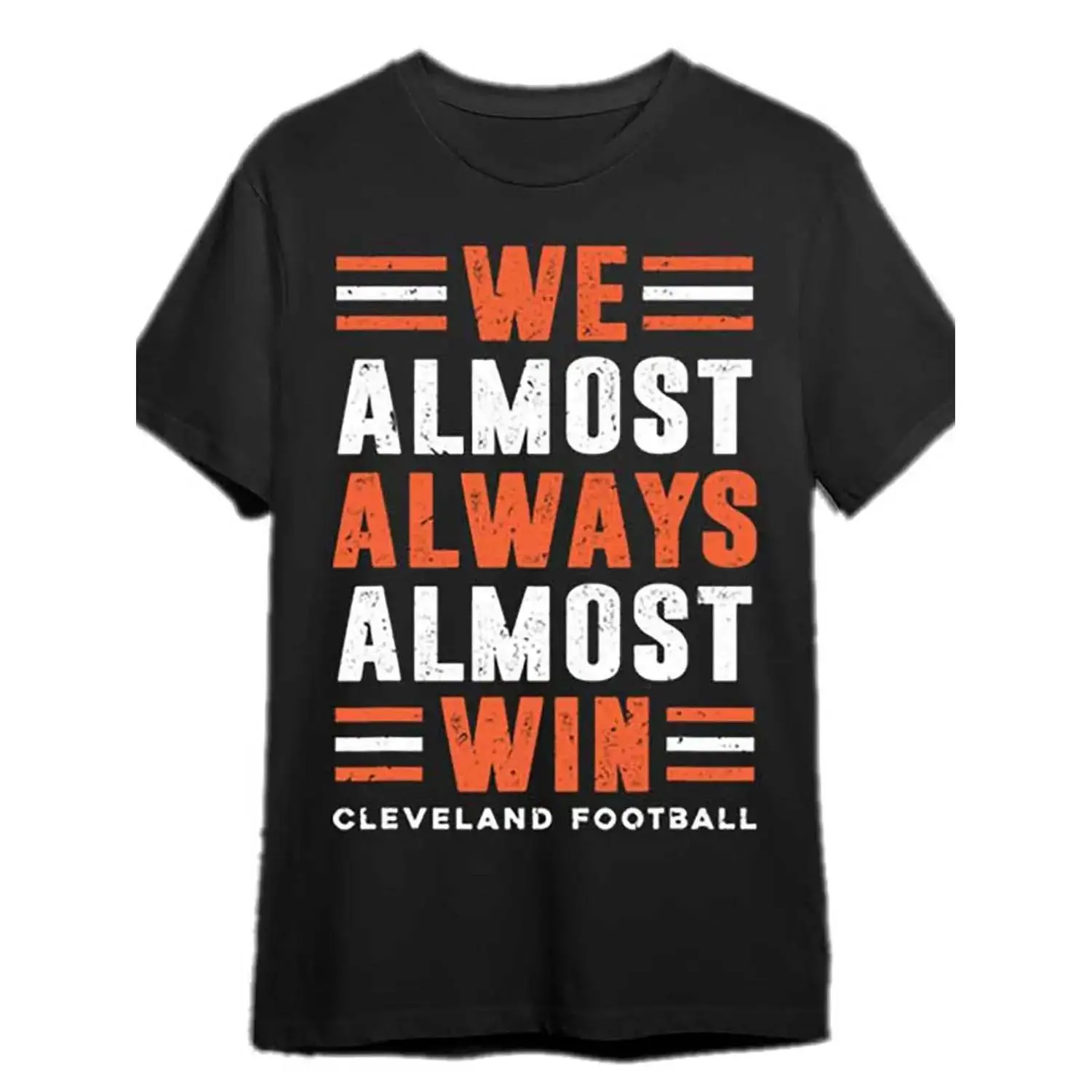 Cleveland Football Fan Graphic Tee For Game Day Comfort And Team Pride In Black Cotton With Striped Accents Casual Crewneck streetwear summer top 