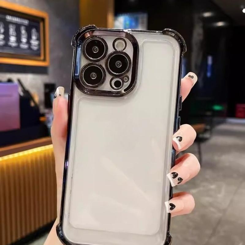 Electroplated Frame with Reinforced Corners for Impact Resistance Shockproof Case Compatible with iPhone 11 12 13 14 15 16 17 Plus Pro Max and 17 Air Premium Stylish Highquality