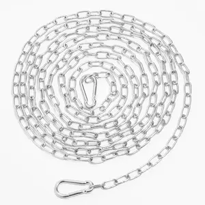 10  SUS304 Stainless Steel Chain with 2 count Detachable Chain Link,  Chain Link Light Duty Chain, Heavy Duty  Chain for  Outdoor Camping, Thickness 0.08 inches