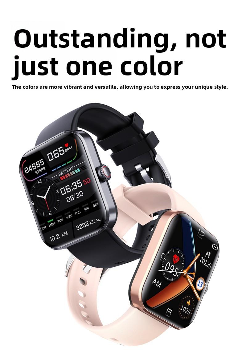 F57L Smart Watch Sports Bracelet Heart Rate Blood Pressure Monitor Body Temperature Sleep Measurement Step Counting Fitness Tracker IP68 Waterproof Smartwatch for Men Women