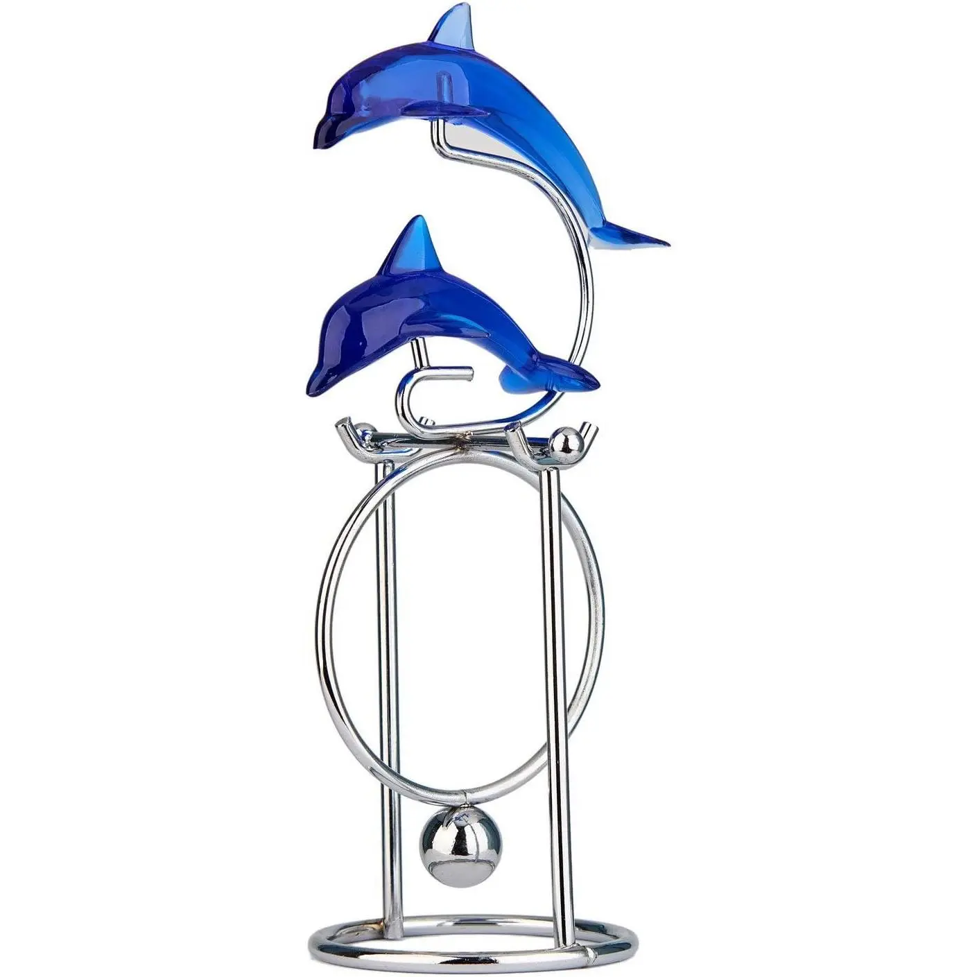 Dolphins Kinetic Art Pendulum Stress Relief Toy - Indoor Desktop Accessory with Ingenious Design, Home Office Decoration, Quiet Item to Kill Time, Relieve Stress, Help You Relax, Amazing Conversation Piece