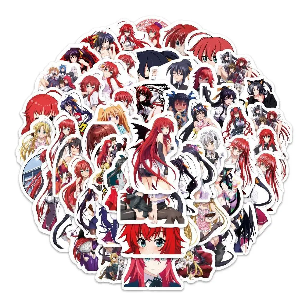 100pcs Cartoon High School DxD Rias Gremory Graffiti Stickers for Decorative Scrapbooking Stationery Luggage Water Cup Sticker