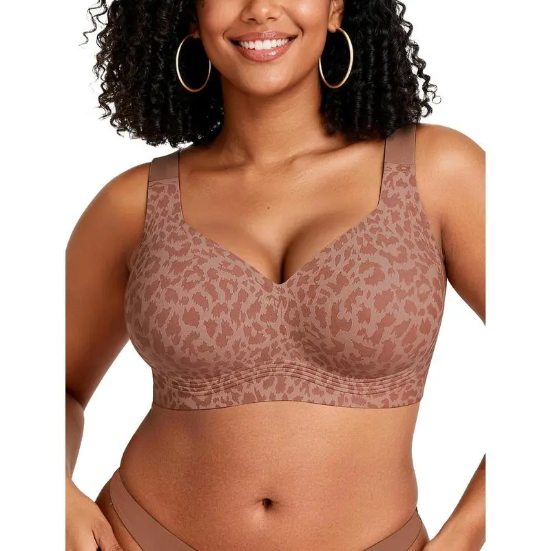 Womens Wireless Jelly Bras Plus Size Support Push Up Comfortable Bra| no underwire,full coverage,for large breast,minimizer bra,seamless,tshirt bras,everyday bra