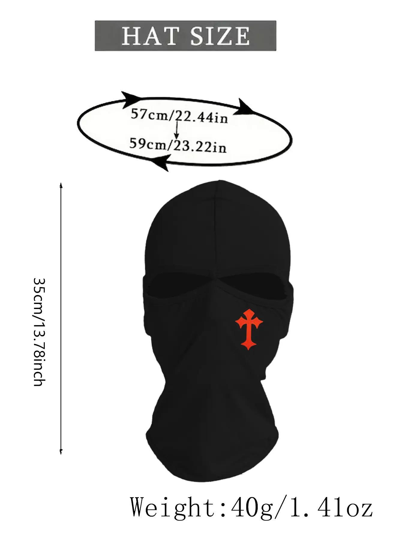 Cross Pattern Balaclava Mask, Casual Windproof Sun Protection Face Covering for Outdoor Cycling, Fashion Accessories for Men & Women, Trendy All-match & Exquisite Mask for Birthday Gift