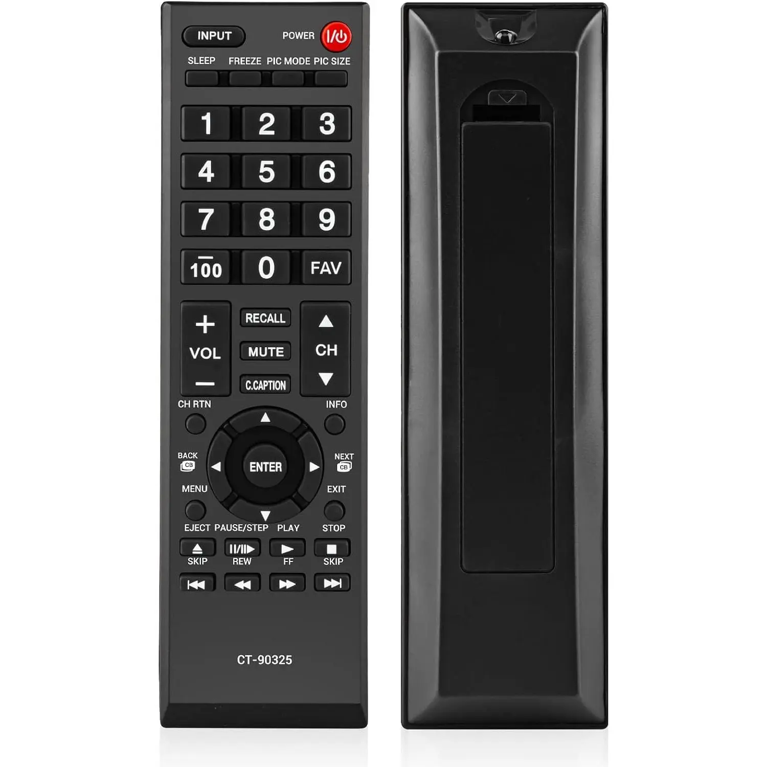 Replacement TV Remote for Toshiba Smart TVs No Programming Needed, CT-90325 Controller with Soft Buttons & Quick Response, Compatible with 32C100U2 40E200U Models, Durable ABS Material for Easy Setup & Control.
